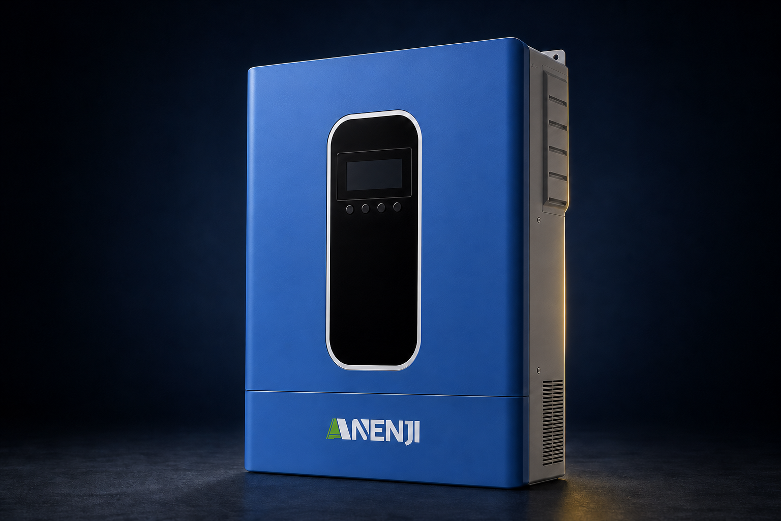 Гибридный инвертор ANENJI ANJ-11KW-48V-WIFI-P на тёмном фоне